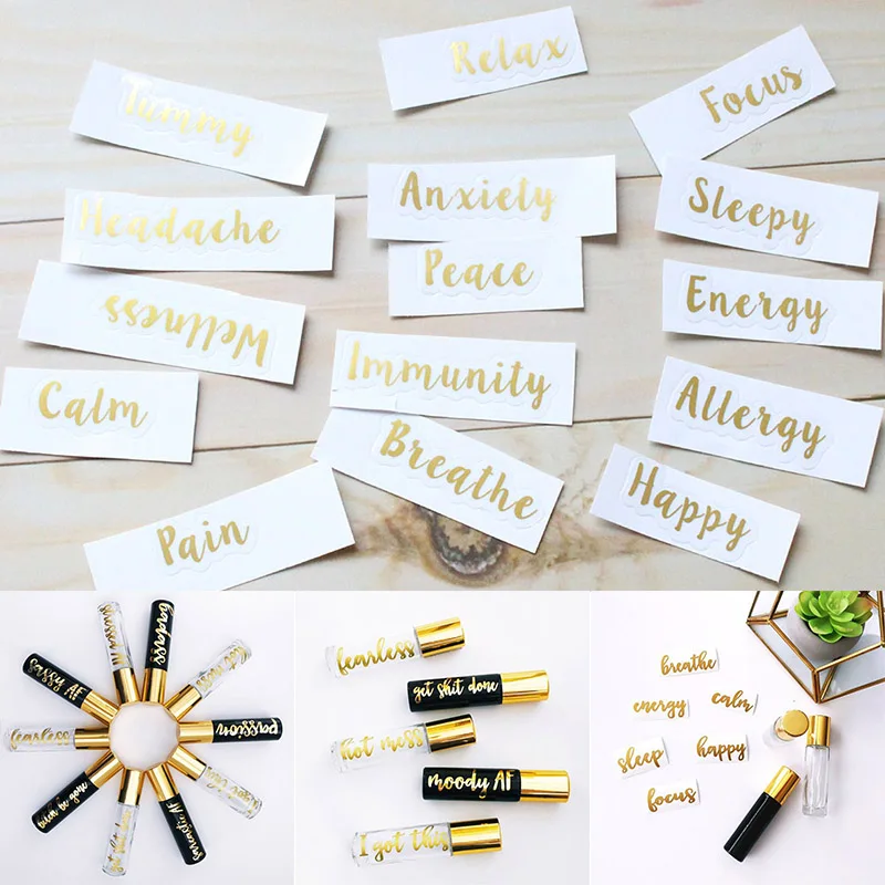 

Newly 1 Pcs Essential Oil Bottles for frozen label Labels Sticker Adhesive Tags Decoration Durable for Home VA88