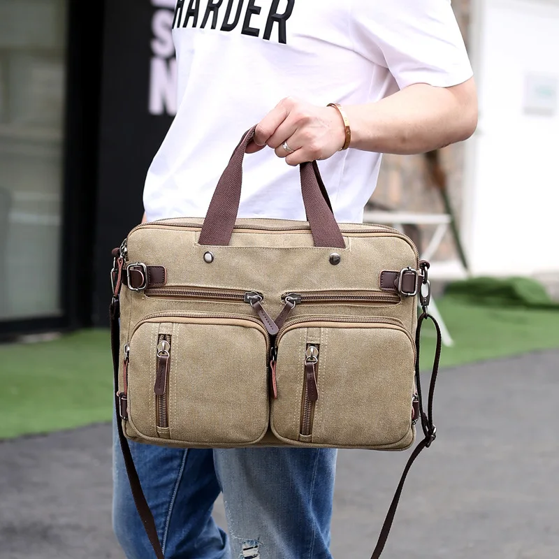 

Shoulder Handbag Purses Canvas Large-Capacity Soft High-Quality Men's -Zer