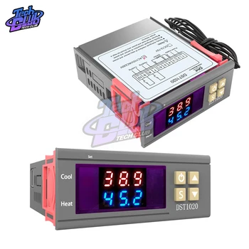 

DC 12V -72V DST1000 Digital Thermostat Temperature Controller Regulator Outdoor Thermometer DS18B20 Sensor AC 110V 220V
