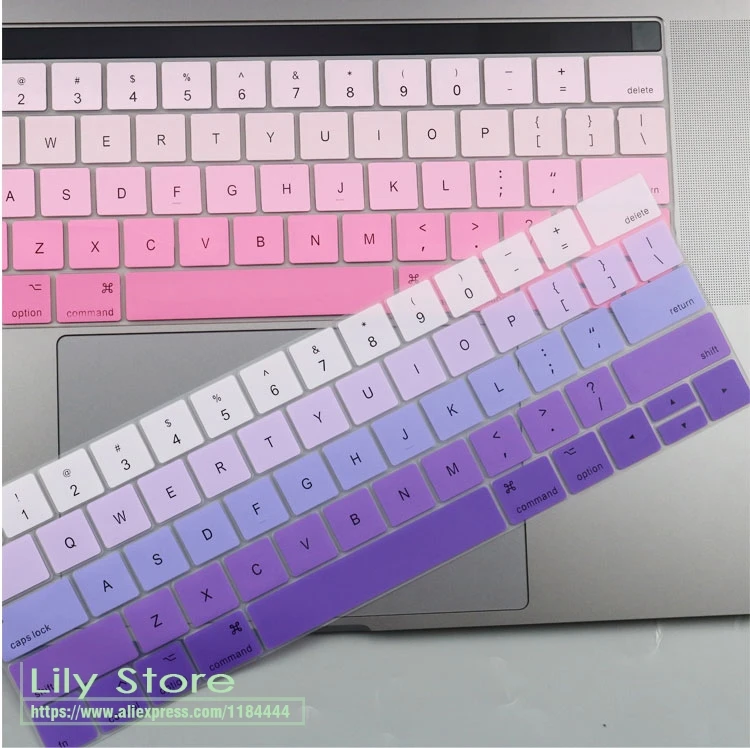 Крышка клавиатуры для Apple Macbook Pro 13 15 дюймов A1707/A1706 A2159 A1990/A1989 с сенсорной панелью модель США Силиконовый протектор кожи