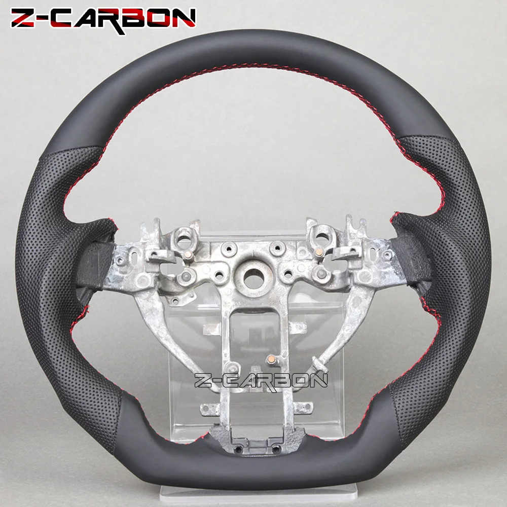 Hydro Dip Carbon Fiber Steering Wheel For Ford F150 & Raptor (2015-2020) – D-Shaped, Flat-Bottom, Perforated Leather