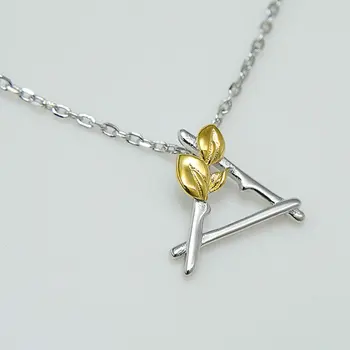 

Ice River 100% 925 Sterling Silver Women Leaf Pendant Necklaces Girls Chain Short Metal Necklace Fashion Jewelry Friends Gifts
