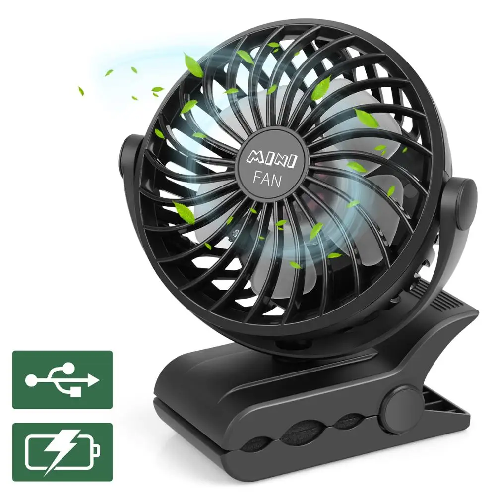 

Usb Charging Mini Fan Baby Carriage Clip and Desk fan 2 in 1 Dormitory Portable Air Cooler Fans