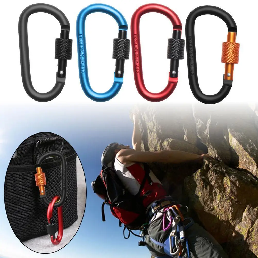 

5pcs Carabiner Colorful Locking Clip High Quality Snap Camping Snap Karabiner Clip Tools Keyring D-Ring Hook Spring Hook Ou W5I6