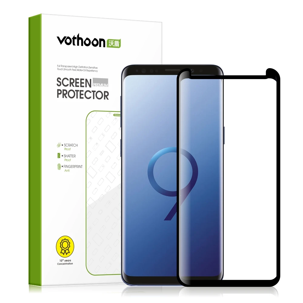 Закаленное стекло votoon для Samsung Galaxy S9 Plus 3D защита экрана с изогнутыми краями