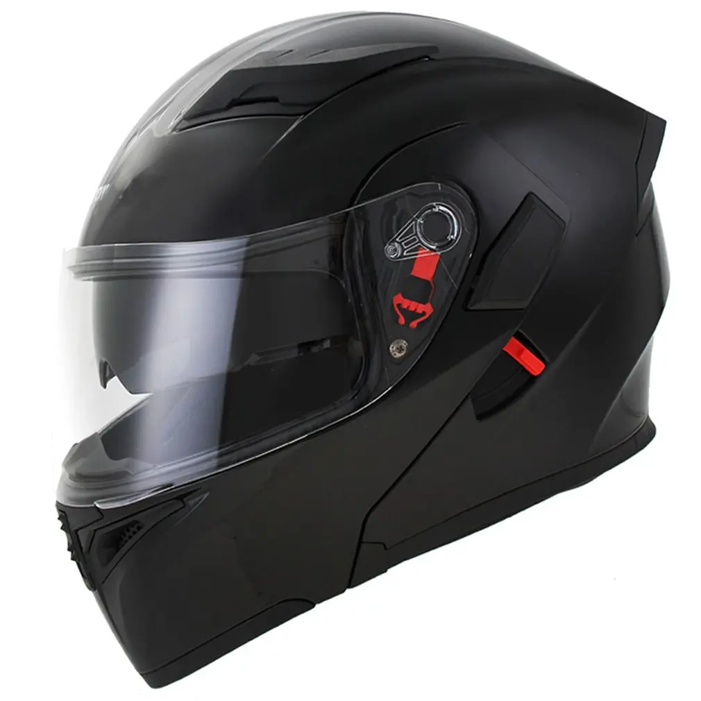 Модный козырек, открывающий двойную линзу, мотоциклетный шлем, зимние гоночные шлемы с открытым лицом, защита для лица