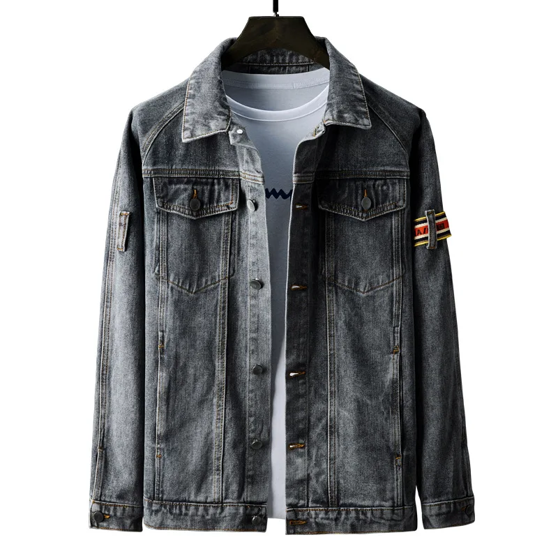 Men Jackets  Jackets and Coatsdenim Jacket Jean Jacket Men  College Hiphop Coats Men Casual Solid Conventional Double  Breasted