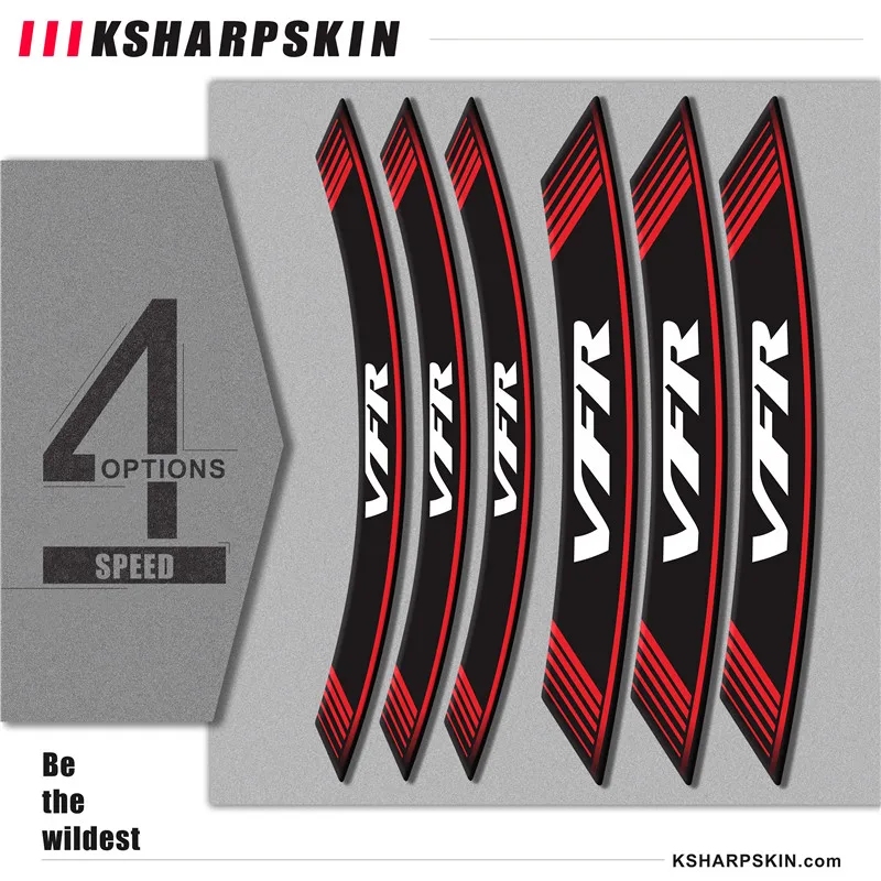 

Креативная трансформация наклейка на Мотоцикл аксессуары колеса шины светоотражающие декоративные наклейки для HONDA VFR