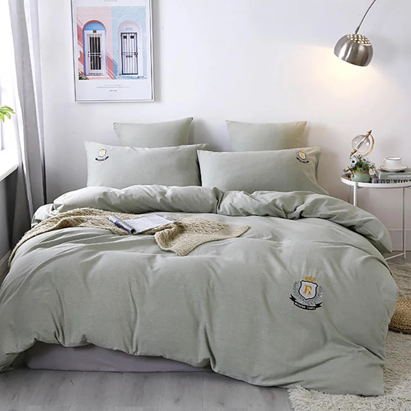 Blancstar хлопковый комплект постельного белья с 3D вышивкой, Комплект постельного белья из четырех предметов, набор постельных принадлежностей, комфортный комплект постельных принадлежностей Q018