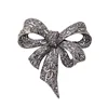 CINDY XIANG Black Color Rhinestone Bow Brooches for Women Large Bowknot Brooch Pin Vintage Fashion Jewelry Winter Accessories ► Photo 2/6