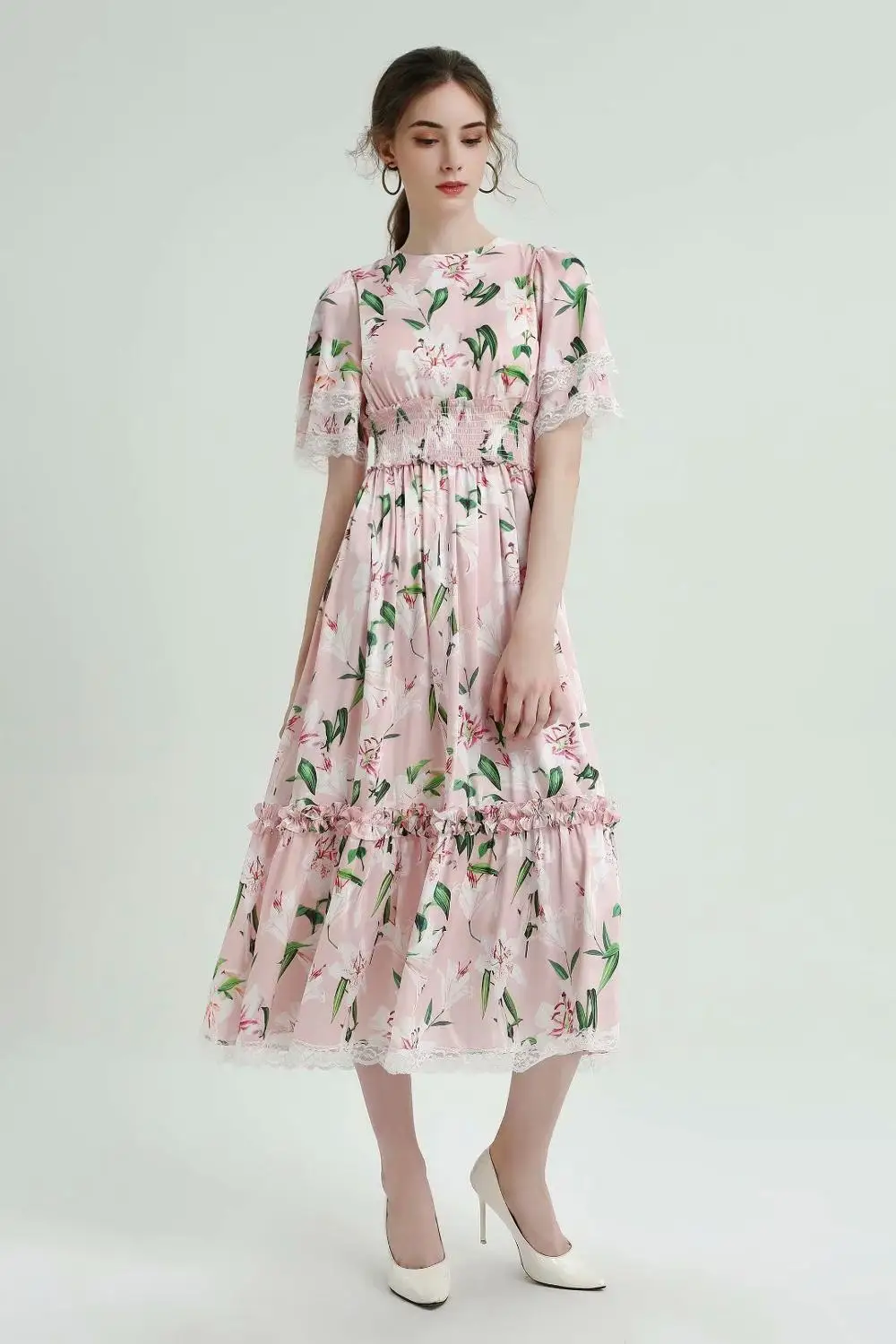 

2019 Summer New Charming Printed Short Sleeve Dress 190603SL01
