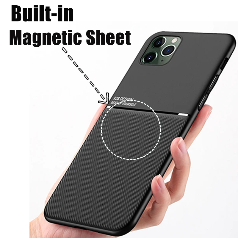 Роскошный Магнитный чехол из углеродного волокна для iPhone 11 Pro XS Max XR X 7 8 Plus 6 6s