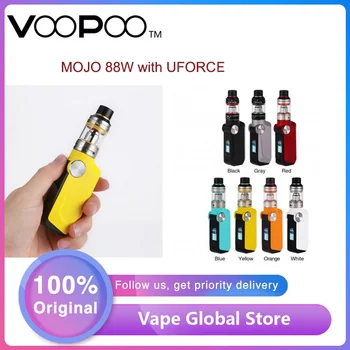 

Original 88W VOOPOO MOJO Vape Kit 2600mAh Mod Battery with h3.5ml UFORCE Tank GENE.Fan Chip Ecig Vape Kit VS Drag Mod Kit