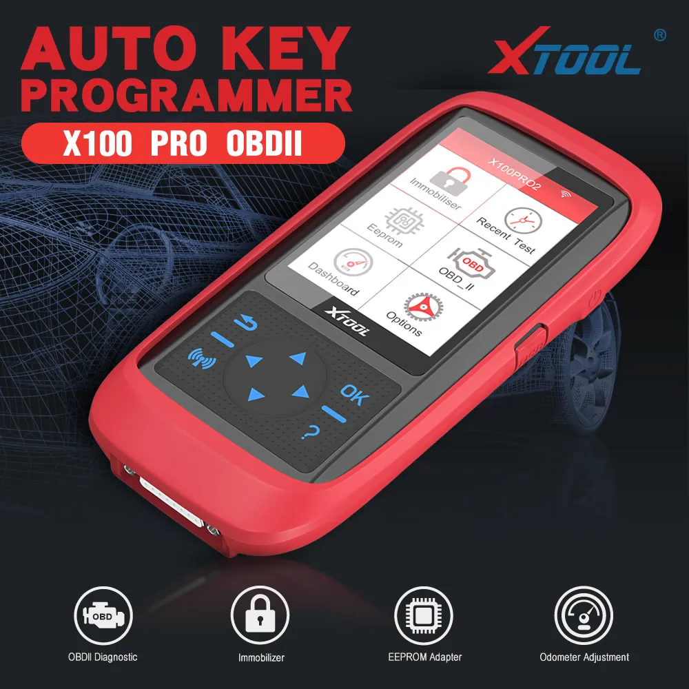 XTOOL X100 Pro OBD2 автоматический ключ программист/Регулировка пробега с адаптером EEPROM