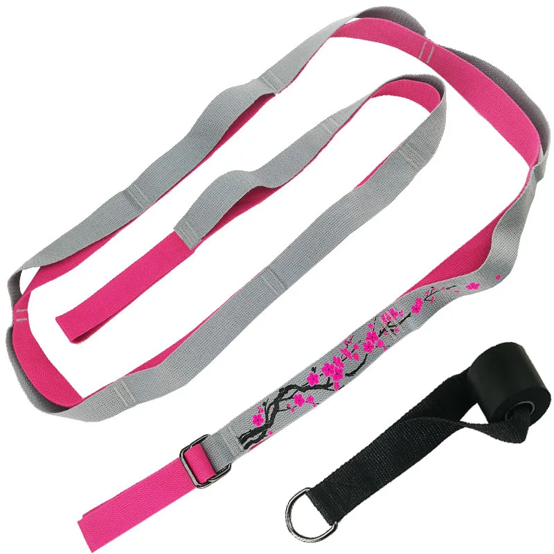 Вспомогательный ремень для йоги, растягивающийся ремень, растягивающийся на дверь, растягивающийся ремень с надписью, тренировочный пояс для йоги, цепочка с ромашками, настраиваемый логотип