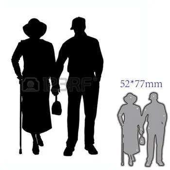 

metal cutting dies cut die Old man and old woman decoration Scrapbook paper craft knife mould blade punch stencils dies