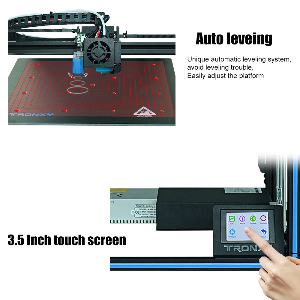 Tronxy обновленная версия X5SA/X5SA-400 24 в 3d принтер полностью металлический CoreXY DIY наборы 24 В Горячая кровать большая сборка пластины датчик накаливания