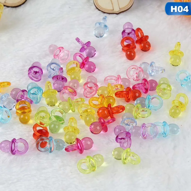 BB5588H04 Мини-подвески из акриловых бусин, Детские пустышки для душа, маленькие вечерние украшения для игр, 50 шт - Цвет: BB5588H04
