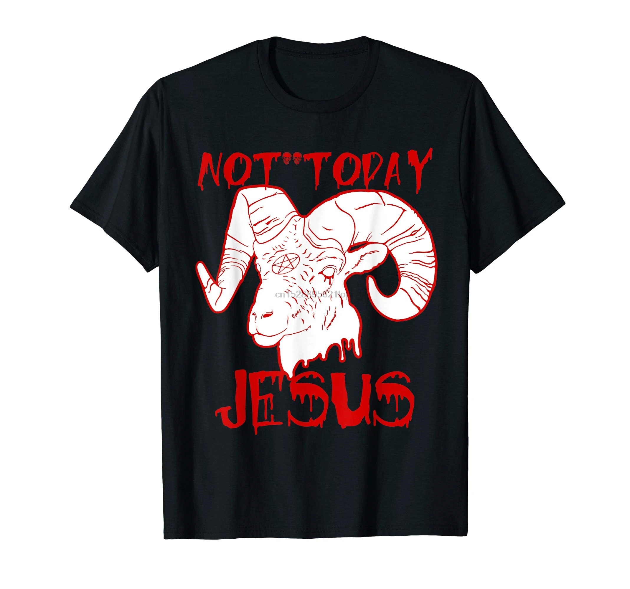 Не сегодня футболка с изображением Иисуса готический сатаник смешной мем