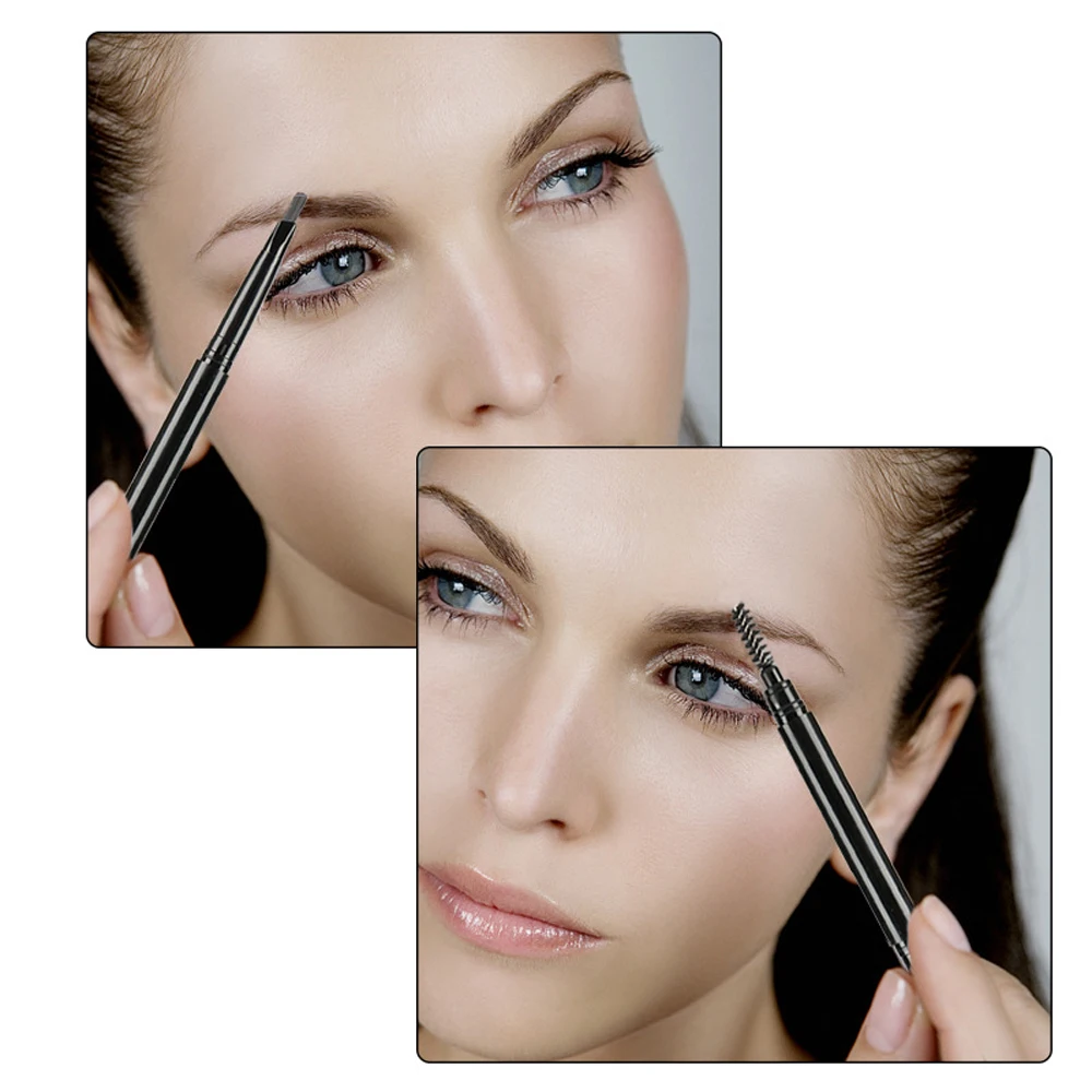 oem custom professional eyebrow pencil with brush private label thin waterproof matte eyebrow pencils customize logo low moq