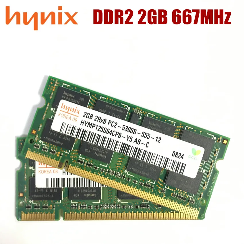 Hynix-memoria RAM para ordenador portátil, Chip DDR2 2GB 2Rx8 PC2-5300S, 2G DDR2 667MHz PC2 5300S