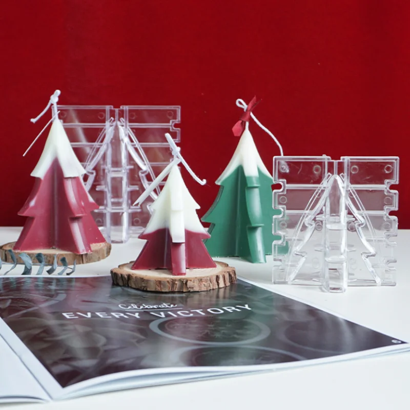 Christmas Tree Candle Molds Epoxy Resin Casting Molds Pine Tree