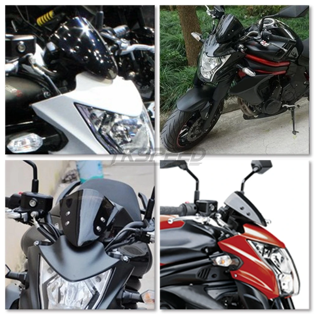 Мотоцикл Дым лобовое стекло Переднее стекло Ветер Дефлектор затвор для Kawasaki ER-6N ER6N 2012 2013