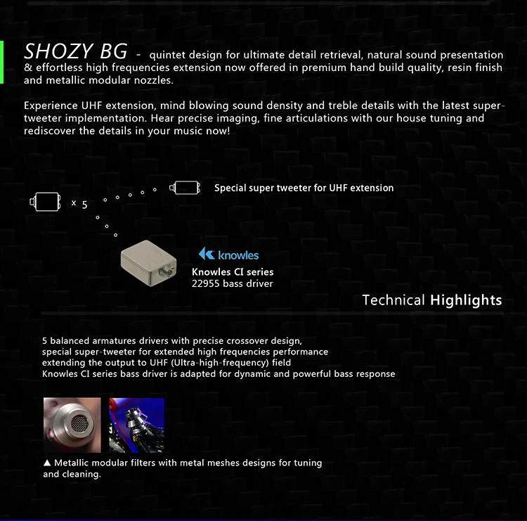 SHOZY& NEO BG HiFi аудио 5BA(с nawless 22955 басовый драйвер) Гибридный Драйвер наушники-вкладыши IEM 2pin 0,78 мм съемный кабель