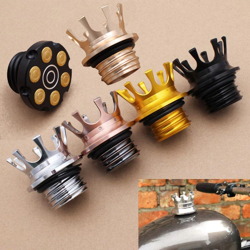 Крышка для бензобака мотоцикла King Crown Style Flush крышка Harley Sportster 883 1200 Road Dyna FLST 1996 18