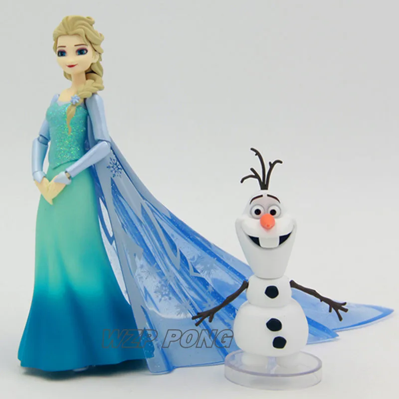 

14cm Frozen Anna Elsa Princess Olaf Figurine Dolls Toys PVC Movable Joint Action Figure Collectible Model Toy for Birthday Gift