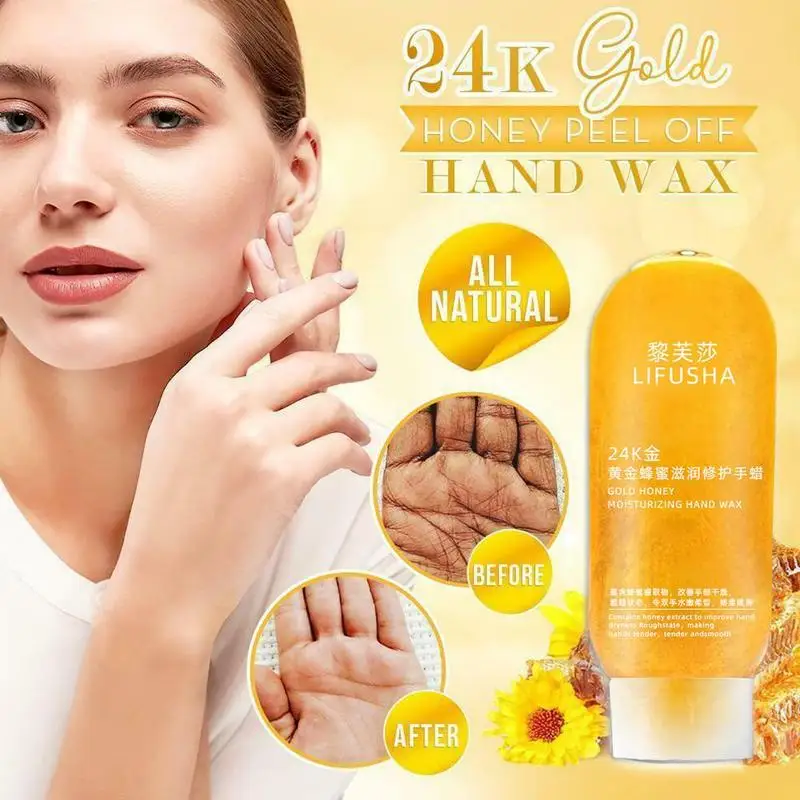 220g Golden Hand Masks Whitening Moisturizing Moisturizing Hand Care Hand Wax Fine Calluses Exfoliating High Lines Capacity H3f8