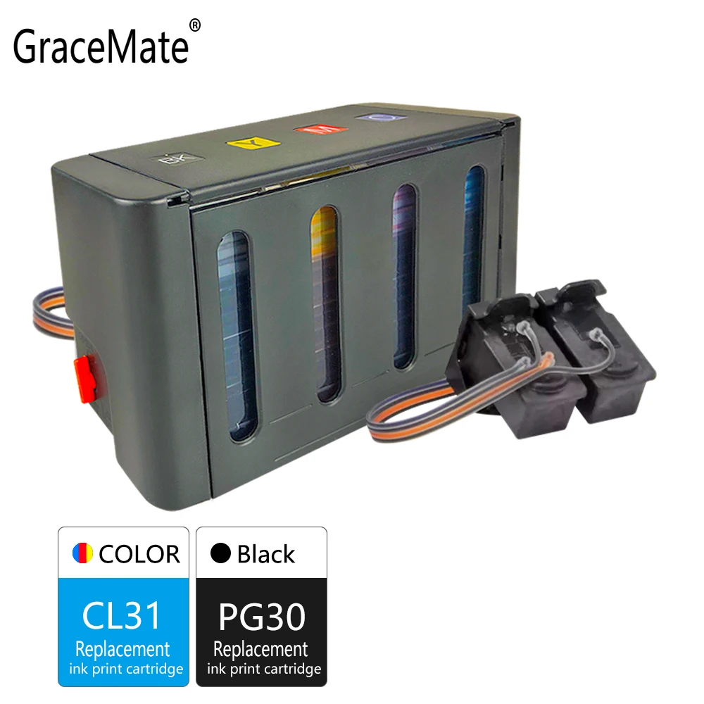 GraceMate PG30 CL31 XL СНПЧ чернила для Canon принтеров PIXMA IP1800 IP2600 MP140 MP210 MP470 MX300 | Компьютеры и