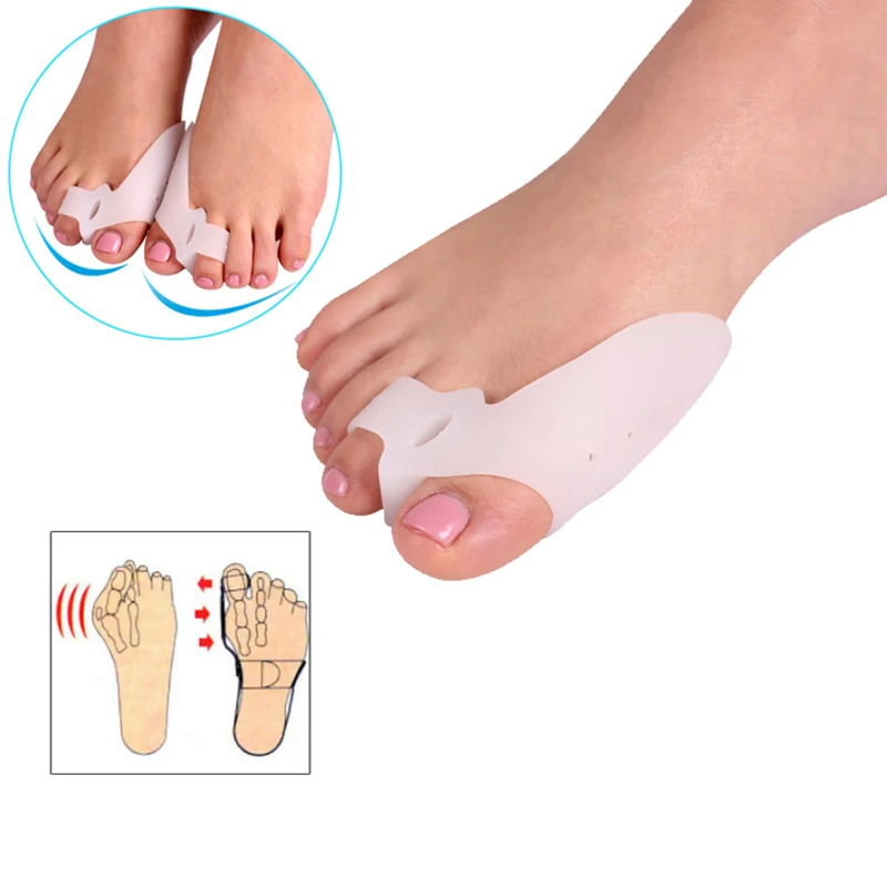 1 Pair Toe Separator High Quality New Silicone Bunion Bone Ectropion Adjuster Toes Outer Appliance Hallux Valgus Corrector Tools