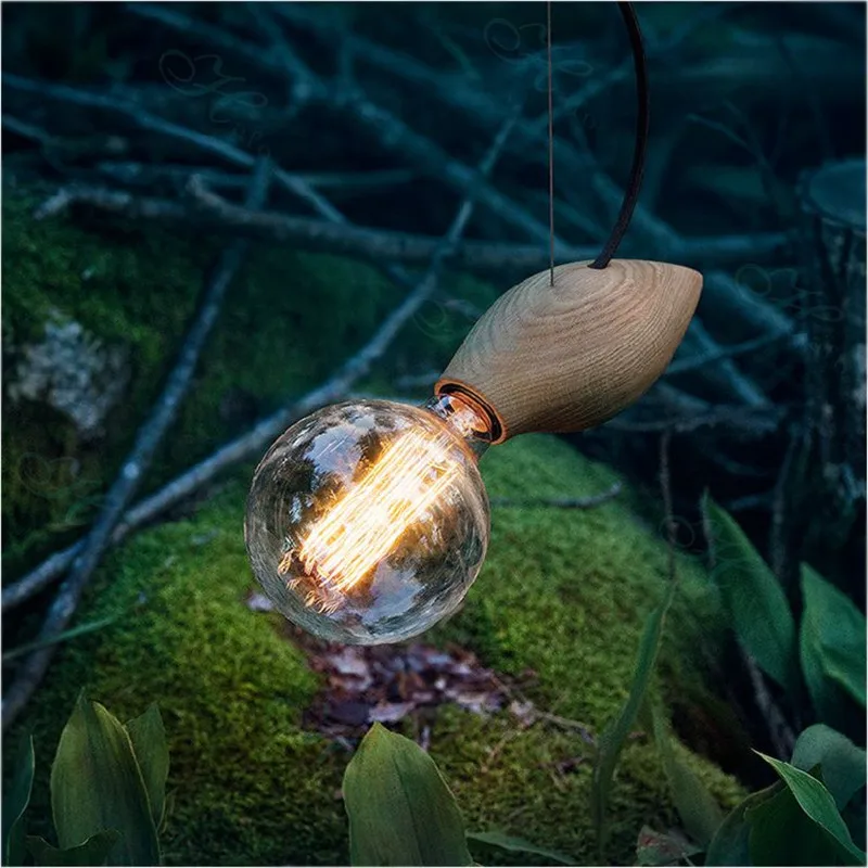

Designer Chandelier Creative Modern Cool Art Bar Lamps Simple Bee Colony Solid Wood Single-head Small Droplight