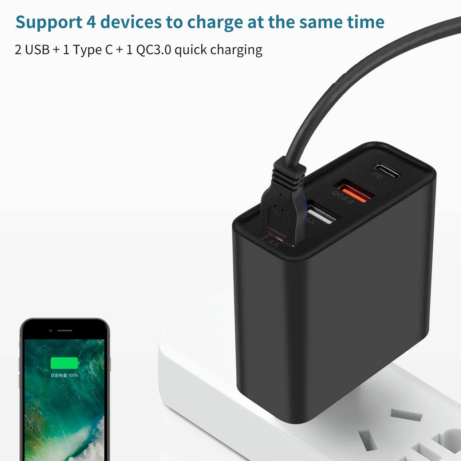 Универсальное быстрое зарядное устройство USB PD 48 Вт 3 0 для iPhone XS MAX X 8 7 стандарта ЕС