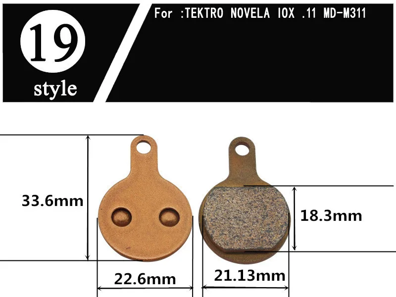 4 пары из металла MTB велосипед дисковые Тормозные колодки для Tektro Shimano Avid формула зум MAGURA E1R1 RO RX Hayes MX2/3/4/5 M375 M395 - Цвет: style 19