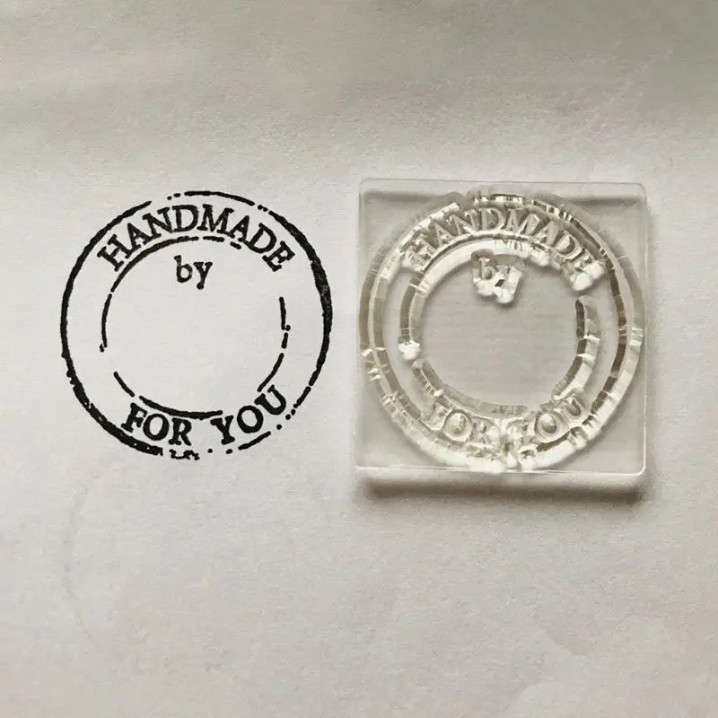 

Handmade by Silicone Clear Seal Stamp DIY Scrapbooking Embossing Photo Album Decorative Paper Card Craft Arts Gift New for 2020
