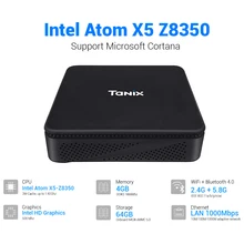 Новое поколение мини коробка TX85 Мини ПК Intel AtomX5-Z8350 4G64G VGA 4 ядра win10 BT 5,8 gwifi двойной Wifi ТВ коробка для Xiaomi Android