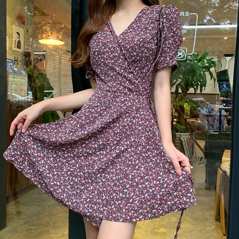 High waist a line dress clearance