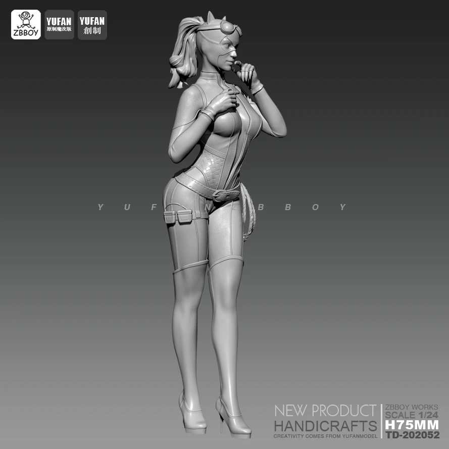 Tanie 1 24 zestawy żywiczne Catwoman biała pleśń żywica model żołnierza samodzielnie zmontowany TD 202052