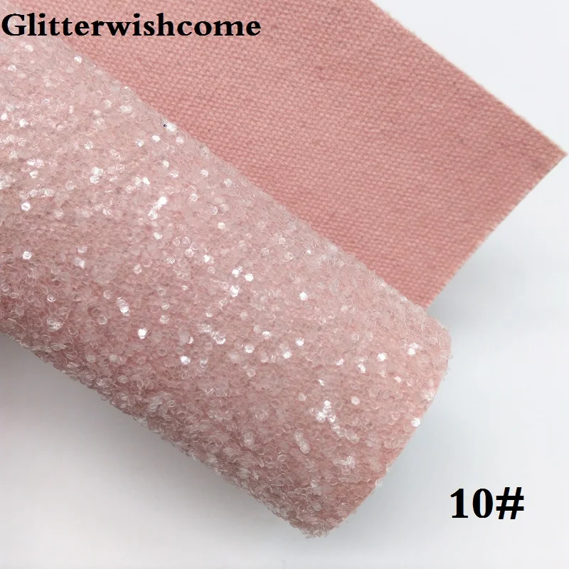 Glitterwishcome 21X29 см A4 Размер синтетическая кожа, Fluo толстый блеск кожа ткань винил для бантов, GM046A - Цвет: 10