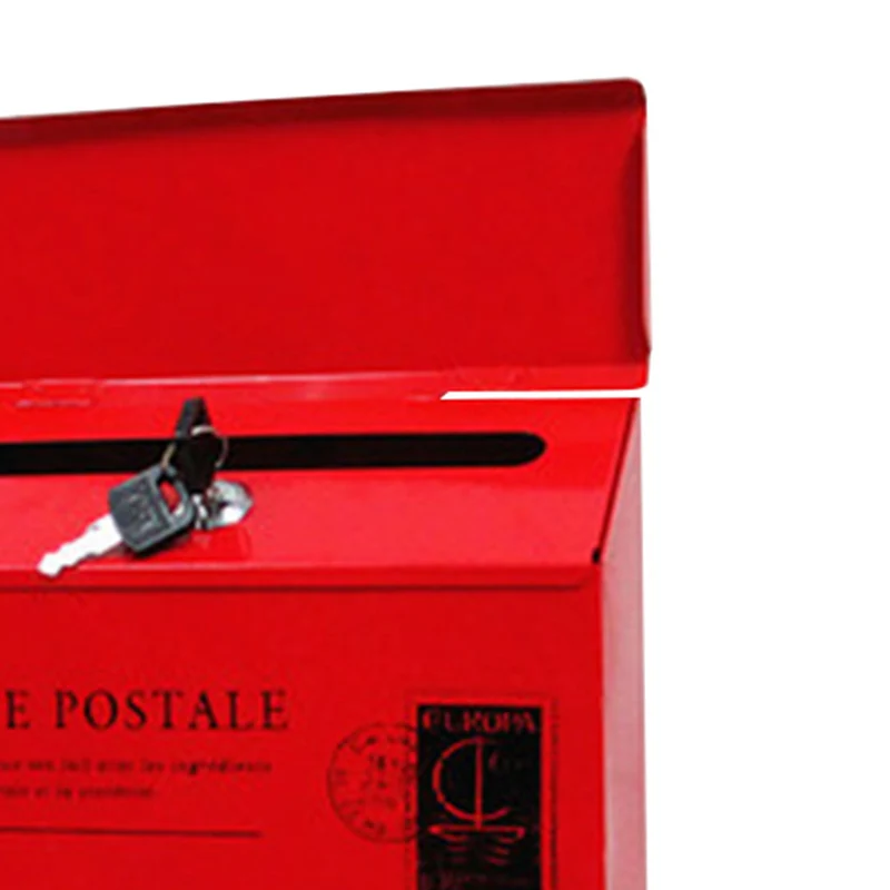 Запираемый почтовый ящик водонепроницаемый открытый металлический почтовый ящик для писем настенный запираемый 2 ключа почтовый ящик