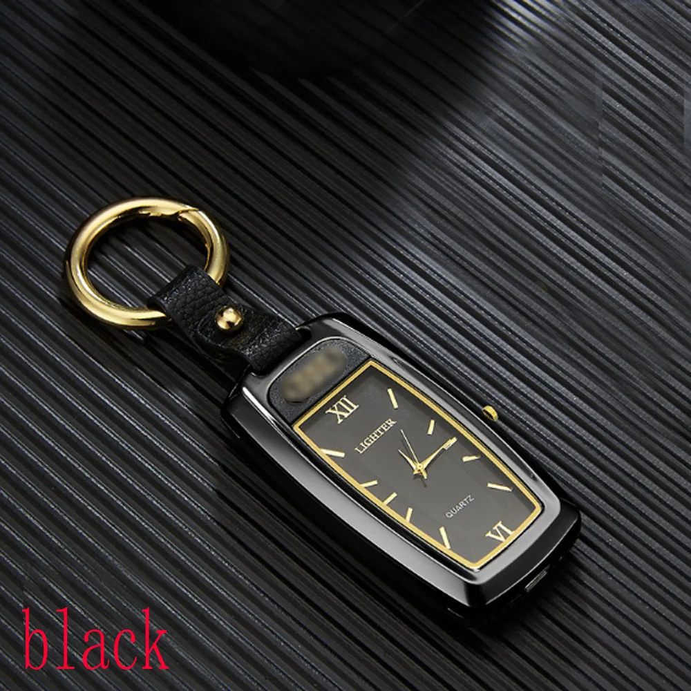 50 шт многофункциональные часы USB Зажигалка фонарик