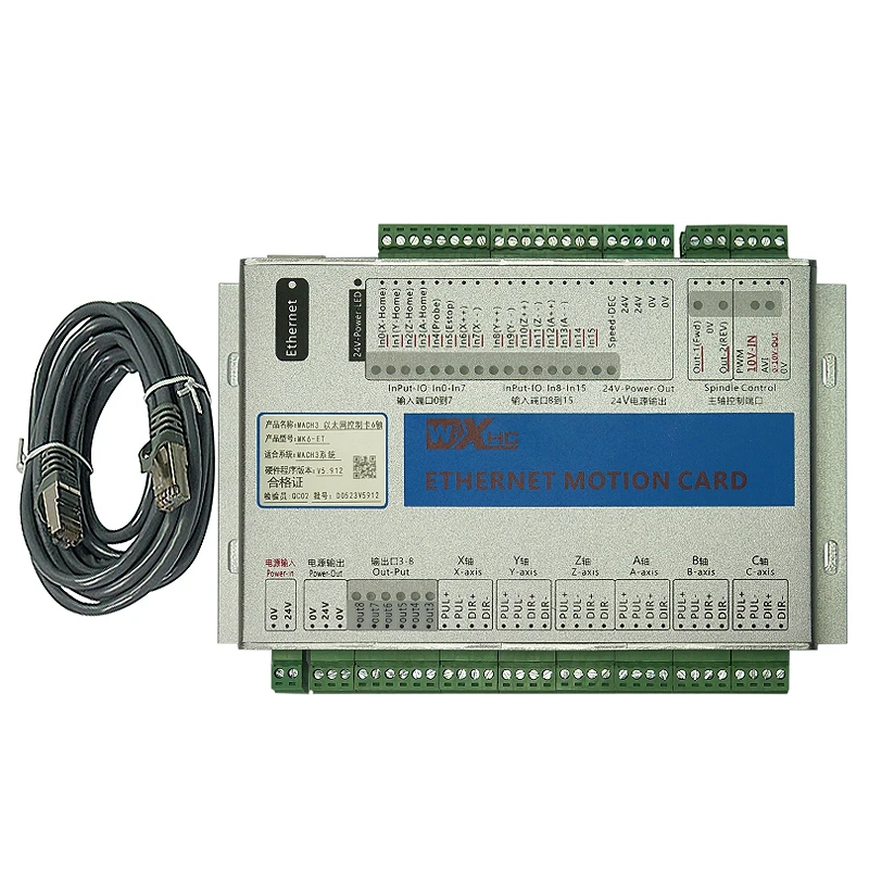 

Original CNC Mach3 Ethernet Motion Card XHC MK3/MK4 Controller Breakout Board 2MHz Support Win7