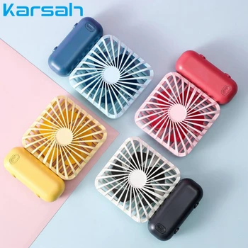 

New 2020 Handheld Mini Fan Portable Lazy Pocket Fan 3-speed Adjustment With Rechargeable Built-In Battery USB Port Design Fan