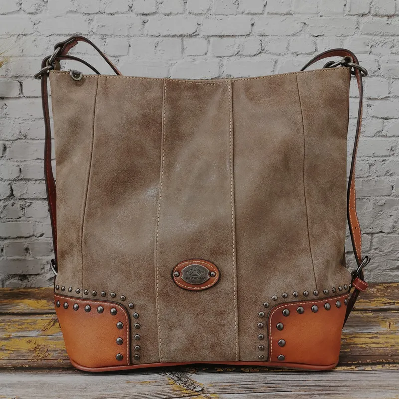Винтажные женские сумки из натуральной кожи, высокое качество, роскошная сумка на плечо для дам, Мульти Стиль, повседневная сумка-тоут, женская сумка-мессенджер - Цвет: 99507-Coffee