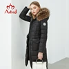 Astrid 2022 New Winter Women's coat women long warm parka fashion black Jacket with fox fur hood pocket female clothing ZR-7266 ► Photo 3/6
