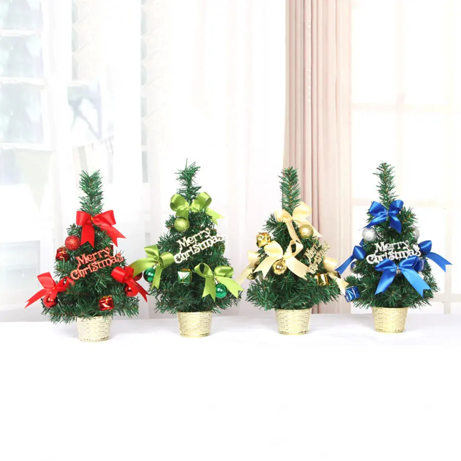 Merry Christmas Bowknot Christmas Balls Gift Package Decor Pine Tree Potted Christmas Tree Christmas Decorations For Home