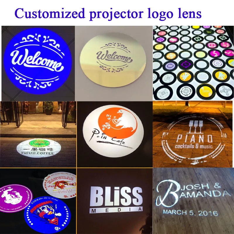 Customized Logo Projector Glass Store Shopping Mall Sign Gobo Logo Lens