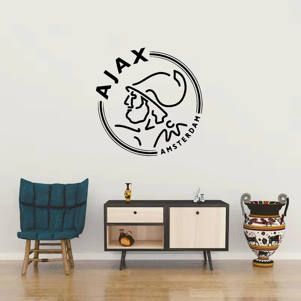 

Football Stickers Real Madrid Amsterdam FC Logo Wall Sticker Art Decal Vinyl Stickers For Office Room Decals wallpaper poster